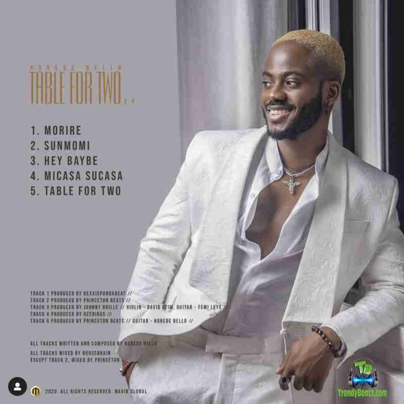 Download Korede Bello Table For Two EP mp3